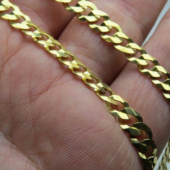 18k *925 Sterling Silver Link Necklace - Picture 1 of 3